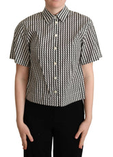 Dolce & Gabbana White Black Fantasy Pattern Shirt -   -  Dolce & Gabbana.